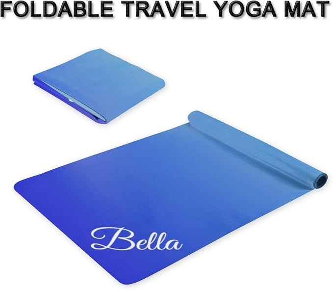 Custom Name Yoga Mat,Personalized Travel Yoga Exercise Mat,Non Slip,Perfect for Kids & Adults,Gradient Color E Series - Bloomnest