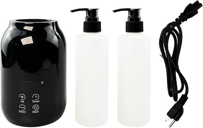 Flylin Massage Oil Warmer, Temperature Control Lotion Bottle Warmer Heater with Two Oil Bottle, Smart Touch Key Digital Massage Oil Heater for SPA/Salon/Barber Shops/Home - Bloomnest