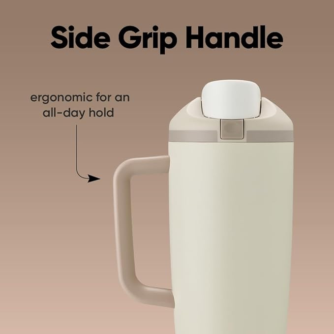 Owala FreeSip Tumbler - Stainless Steel - 40-oz. - Tan (Lightly Toasted) (Pack of 6) Owala