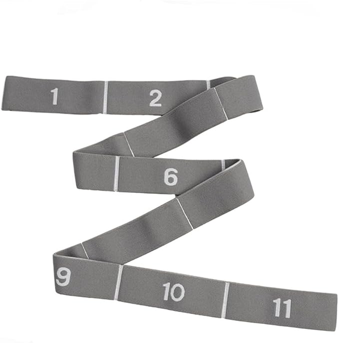 11 Loops Stretch band - Yoga, Pilates, Ballet, and Physical Therapy Stretching strap for Flexibility, Leg Stretching, and Exercise - Durable Stretching equipment for Dance and Fitness - Bloomnest