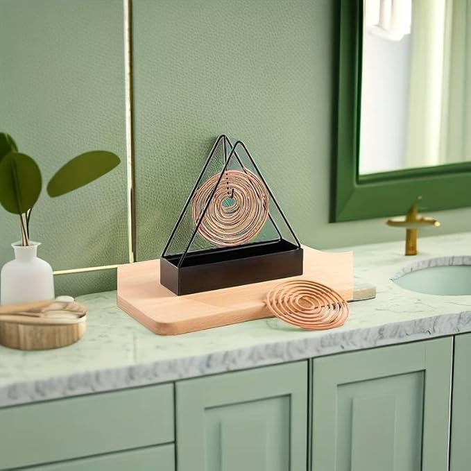Designer Portable Iron Mosquito Coil Holder 2 pcs Sets with Handle - Fireproof Material Incense Holder - Bloomnest