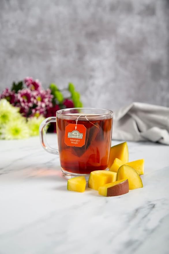 Ahmad Tea Mango Fruit Black Tea | Black Tea - 20 Teabag Sachets (Pack of 2) - Bloomnest
