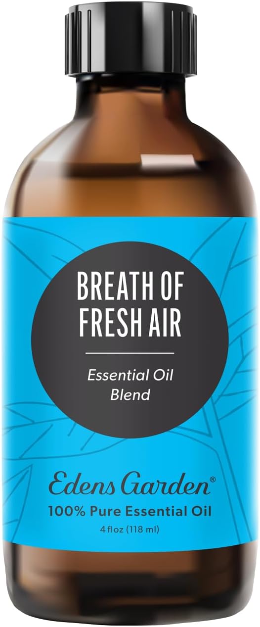 Edens Garden Breath of Fresh Air Essential Oil Blend- 100% Pure Premium Grade, Undiluted, Natural, Therapeutic, Aromatherapy, The Best for Skin, Humidifiers, Candle 118 ml (4 fl oz) EdensGarden