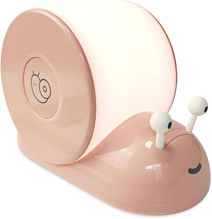 Cute Snail Night Light | Magnetic Base Dimmable Bedside Lamp | 800mAh Long-Lasting Soft Light |USB Rechargeable Timer Safe Portable LED Lamps|Breastfeeding Dorm Room Decor - Bloomnest