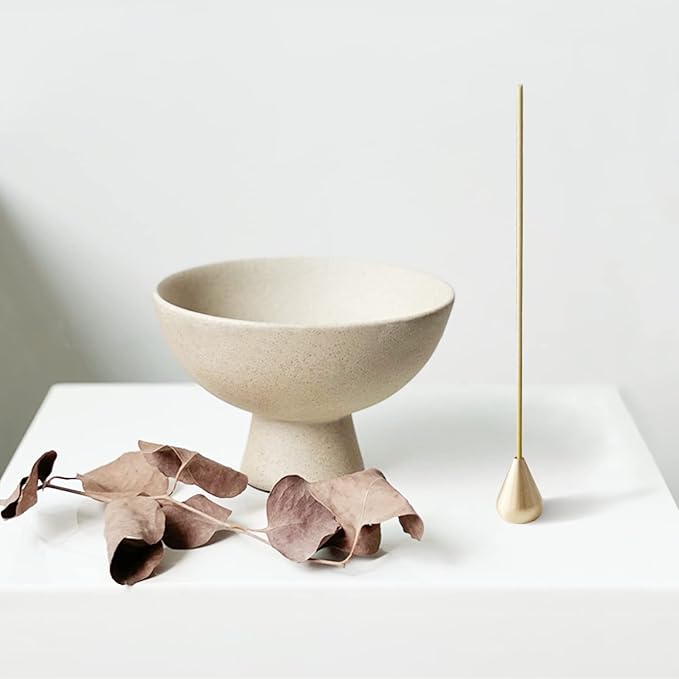 Ceramic Incense Holder for Sticks - Incense Burner Holder Zen Decor - Decorative Bowl for Table Décor Design - 5.3" W X 3.9" H - Bloomnest