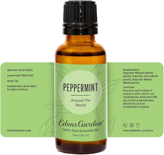 Edens Garden Peppermint Around The World Essential Oil- 100% Pure Premium Grade, Undiluted, Natural, Therapeutic, Aromatherapy, The Best for Diffuser, Candle, Laundry, Humidifiers 30 ml (1 fl oz) - Bloomnest