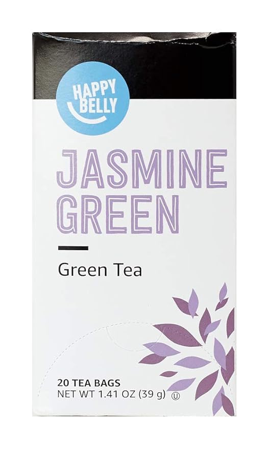 Amazon Brand - Happy Belly Jasmine Green Tea Bags, 20 Count - Bloomnest