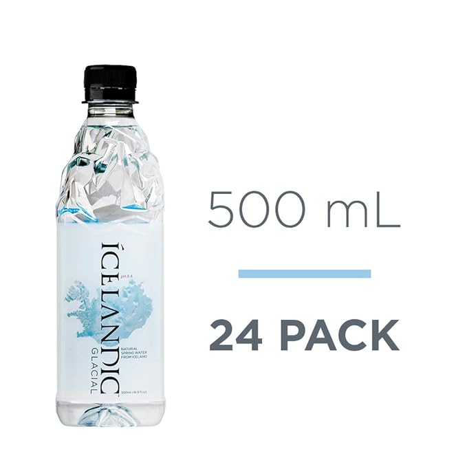 Icelandic Glacial Natural Spring Alkaline Water, 16.9 Fl Oz (Pack of 24) - Bloomnest