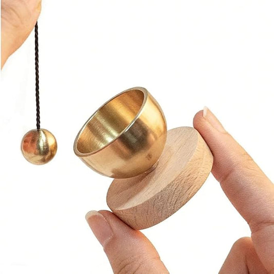Mini Singing Bowl Set,Portable Brass Meditation Sound Bowl for Yoga,Chakra Healing,Stress Relief & Mindfulness,Self Regulation Tools,Handheld Singing Bowl,Unique Spiritual Gift for Women and Men - Bloomnest