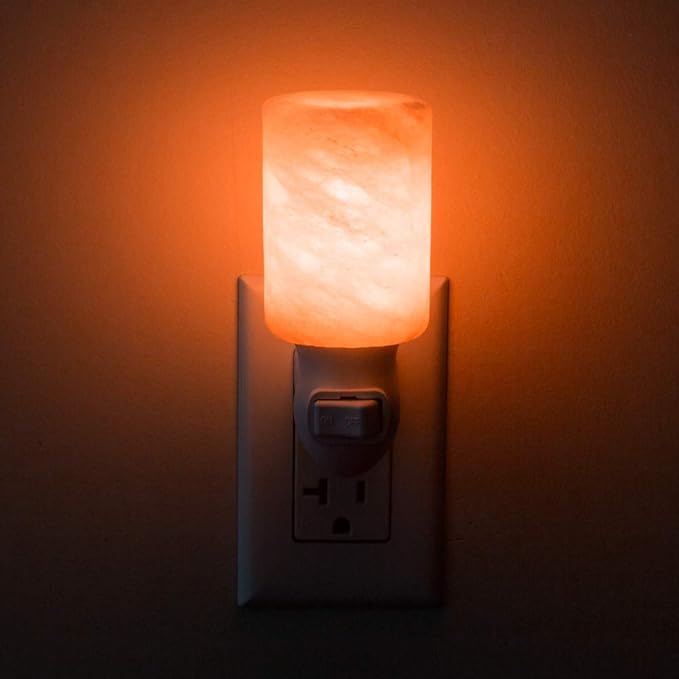AULTRA Salt Lamp Night Light with Himalayan Natural Crystal Salt Color Lights - UL Listed Plug for Bedrooms Or Bathrooms (1 Pack) - Bloomnest