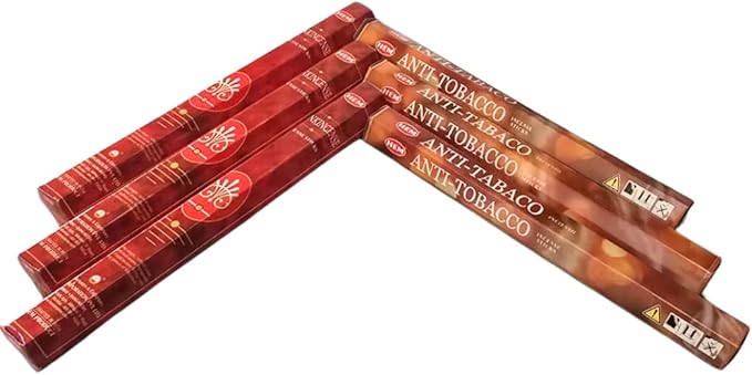 Sandalwood & Vanilla Incense from Hem Bundled with ANKCIENSE Incense Holder Bundle, Variety Pack of 120 Sticks (Frankincense & Anti Tobacco) ANKCIENSE