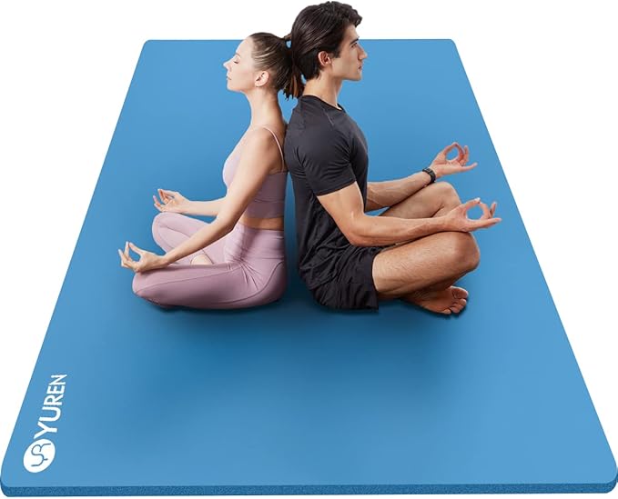 Large Yoga Mat 78"x 51" 20mm/15mm/10mm Thick Workout Mats for Home Gym, Extra Wide Workout for Women Men Gym Flooring Exercises - Bloomnest