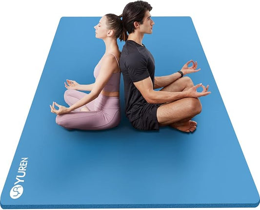 Large Yoga Mat 78"x 51" 20mm/15mm/10mm Thick Workout Mats for Home Gym, Extra Wide Workout for Women Men Gym Flooring Exercises - Bloomnest