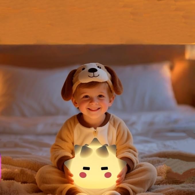 Cute Monster Lamp, 8 Color Changing and 20min Timer Nursery Nightlights, Soft Silicone Touch Lamps for Kids Room, Boys and Girls for Kids Sleep - Bloomnest