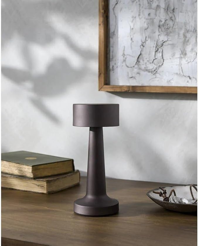 Mark&Day Table Lamps, Tryone Traditional Brown Bedside Table Lamp for Nightstand Bedroom, Living Room or Office (9" H x 4" W x 4" D) - Bloomnest