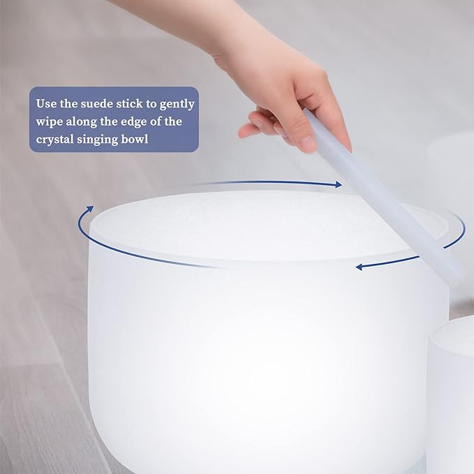 SOLSHINE 6-12 Inch Crystal Singing Bowl Set of 7 For Sound Healing With 2pcs Free Heave Duty Carring Case Crystal Mallet And O-ring Sound Repairer - Bloomnest