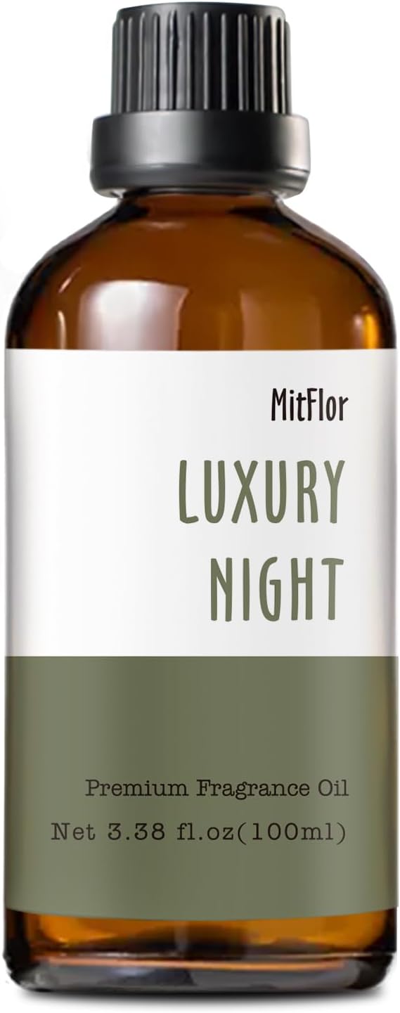 Luxury Night Fragrance Oil, MitFlor Hotel Diffuser Scent Essential Oil, 3.38 OZ/100ML, Inspired by Marriott Hotel, Large Size Premium Fragrance Oil for Soap & Candle Making MitFlor