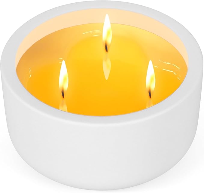 Viyffo Fall Candles - Vanilla Cupcake, 3 Wick Large Scented Candle, 20oz Soy Candles for Women & Men, Non Toxic Aromatherapy Candle, Ceramic Velas Perfect for Autumn Home Decor & Gift - Bloomnest
