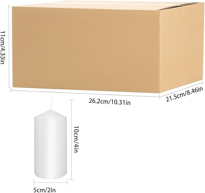 20-Piece White Taper Candles (2x4 inches) | Unscented, Dripless & Smokeless | Clean-Burning Dinner Candles for Weddings, Parties, Dinner Table Decor, Home Dining, Church Ceremonies & Celebrations - Bloomnest