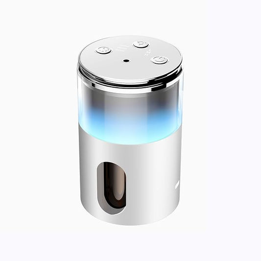 Waterless Diffuser for Essential Oil: Mini Battery Scent Diffuser for Room&Home&Car with 9 Colors LED Light - Aroma Cool Mist Machine Ivory White - Bloomnest