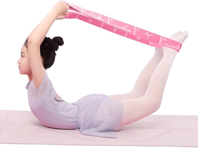 2-Pack Adjustable Kids Dance Stretch Bands - 8-Loop Elastic Bands for Ballet, Latin, Yoga, Gymnastics & Stretching - Flexible, Multi-Section Design for Dance Training & Flexibility - Bloomnest