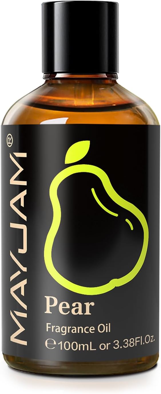MAYJAM 100ML/3.38FL.OZ Pear Fragrance Oils with Glass Dropper, Essential Oils for Diffusers for Home, Long Lasting Scented Oils for Diffusers Soap Candle Making - Bloomnest