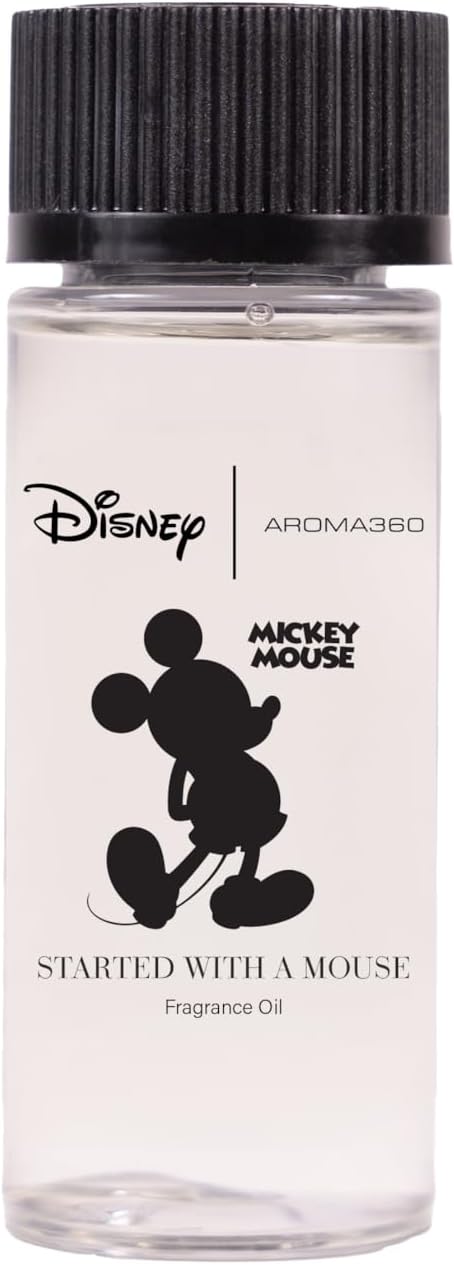 Aroma360 | Disney Mickey & Friends - Started with A Mouse Fragrance Oil | Luxury Essential Oil Diffuser | Aromatherapy Scent Diffuser Oil | Lemon, Bergamot and Ocean 1.7 fl oz, 50 mL - Bloomnest