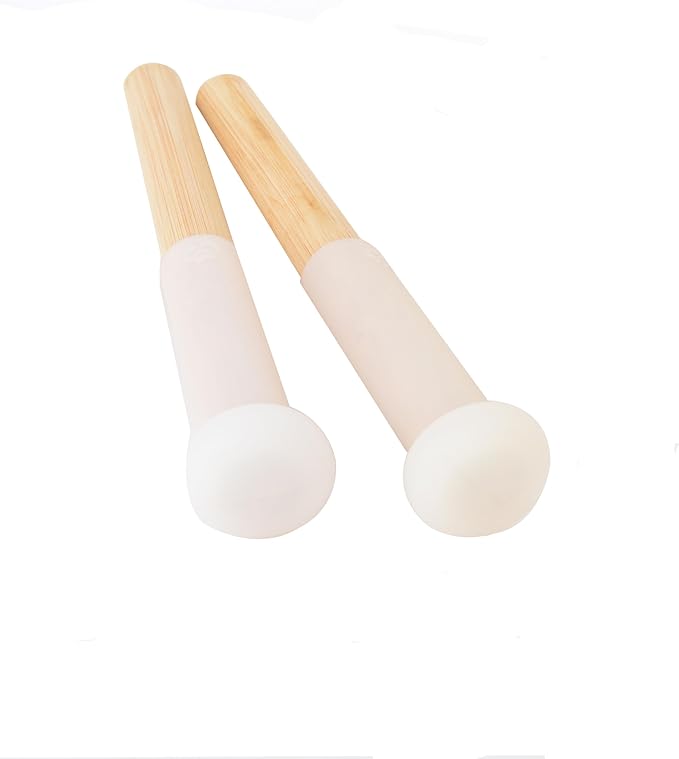 FMTY Bamboo Mallet for Crystal Singing Bowls,Singing Bowl Stricker for Meditation singing bowl, Yoga, Spiritual Healing…(2 pcs) (Bamboo Mallet 2PCS, Mallet) - Bloomnest