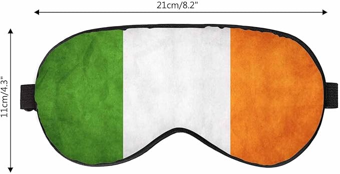 Irish Flag Sleep Eye Mask Vintage Grunge Irish Flags Men Women Sleep Mask with Adjustable Strap Eye Cover Eye Shade for Travel, Nap,Meditation - Bloomnest