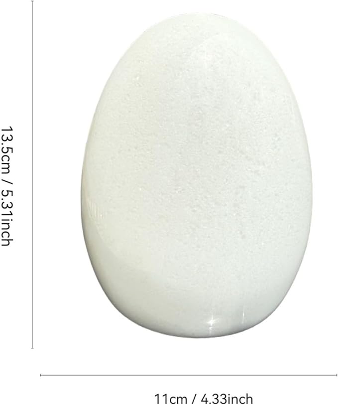 Himalayan Mineral Egg Lamp - Rechargeable Touch Control Night Light with 3-Level Warm Glow, Natural Quartz Stone Decor for Bedroom, Living Room, Office (13.5cm/5.3in) - Bloomnest