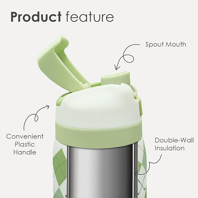 Golf Insulated Stainless Steel Water Bottle with Straw for Sports and Travel, Preppy Style, 32oz, Gifts for Golf Lover Women Girls Friends Teens Birthday Christmas - Bloomnest