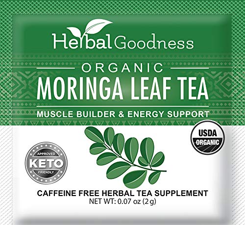 Herbal Goodness Moringa Tea - 6 Cases (24 Tea Bags Each) - Pure Moringa Powder Organic Herbal Tea for Supporting Digestion, Immune System & Bone Health | Non-GMO Caffeine-Free Made in USA - Bloomnest