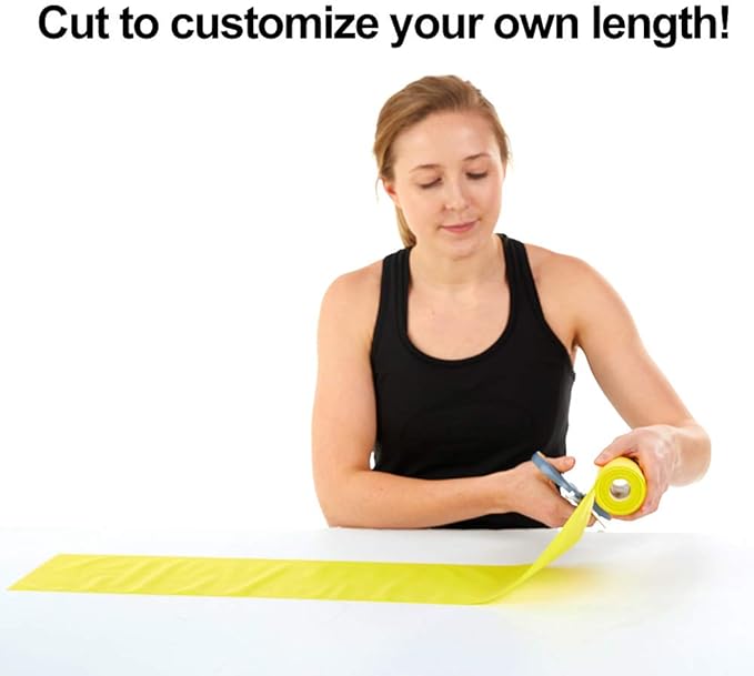 Resistance Band for Working Out - 8,16,24 Yard Resistance Bands Bulk Rolls - 10 Strengths in Light Medium and Heavy Exercise Bands - Latex Free Workout Bands Including iPhone App and e-Book - Bloomnest