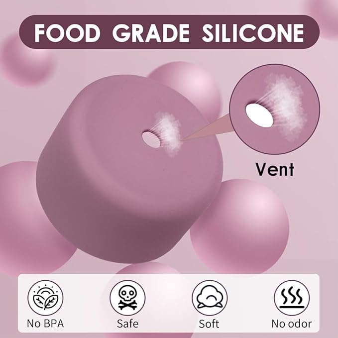 2PCS Silicone Water Bottle Boot, Compatible with Owala 24oz 32oz 40oz, Protective Anti-Scratch & Anti-Dent No Noise Sleeve Cover for FreeSip/Twist/Flip Water Bottles (Mauve, 24oz) BKBY