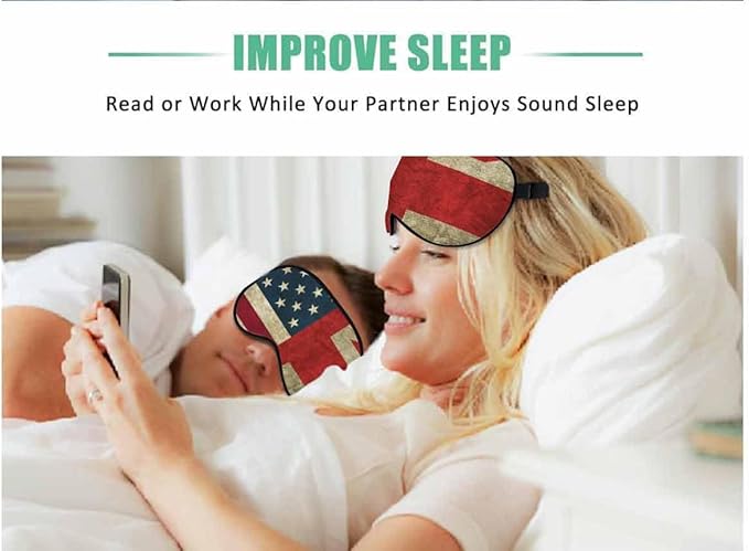 Flag Sleep Mask USA UK American British Flag Men Women Sleep Mask with Adjustable Strap Eye Cover Eye Shade for Travel, Nap,Meditation - Bloomnest