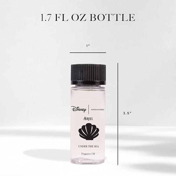 Aroma360 | Disney Under The Sea Fragrance Oil Blend | The Little Mermaid | Princess Ariel | Luxury Essential Oil Diffuser | Aromatherapy Scent Diffuser Oil | Bergamot, Ivy and Ocean 1.7 fl oz, 50 mL - Bloomnest
