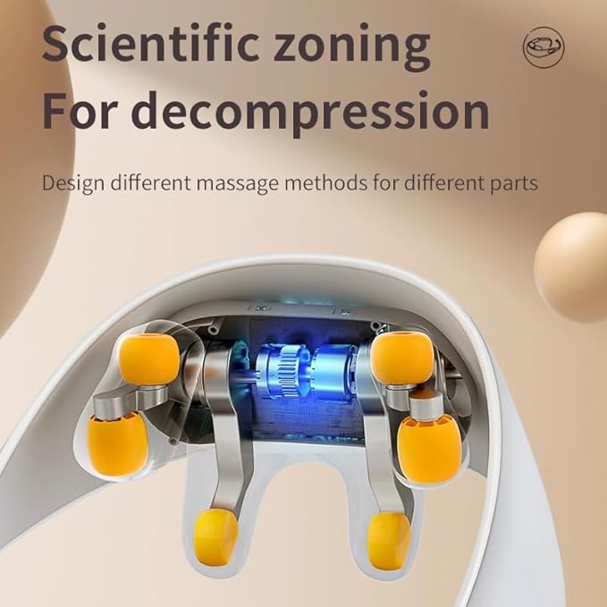Massager for Neck and Shoulder Pain, Neck Massager, deep Tissue 3D kneading Massage Pillow, Suitable for Shoulder, Legs, Body Muscle Pain Relief, Gift for Men and Women. - Bloomnest