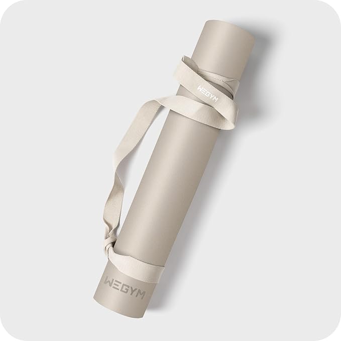 WeGym Yoga Mat, 4mm Cushioned Exercise Mat for Yoga, Pilates, Home Workouts - Anti Slip Polyurethane Suede Yoga Mat with Carrying Strap