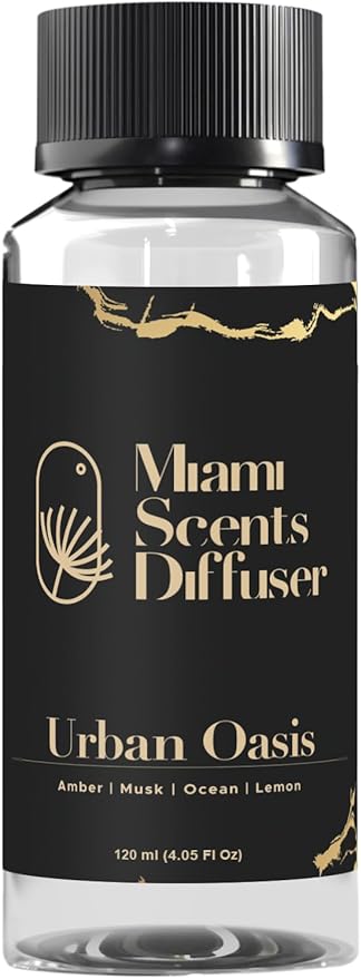 Urban Oasis Scent Inspired by The Ritz Carlton Hotel 4 FlOz - 120 ml Essential Oils Aroma for Home Office Diffuser Luxury Fragance Refill Aromatherapy Natural Fresh Blend of Amber Musk Ocean and Lemon - Bloomnest