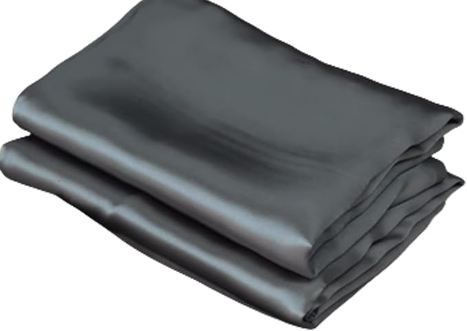 Pure Mulberry Silk Pillow Cases Standard Size, Oeko-TEX Certified 100% Silk Pillowcase for Hair and Skin, Premium 22 Momme silk zippered pillowcase, USA, Dark Gray, 1 Pc 20"x26" (Standard, Slate Grey) - Bloomnest