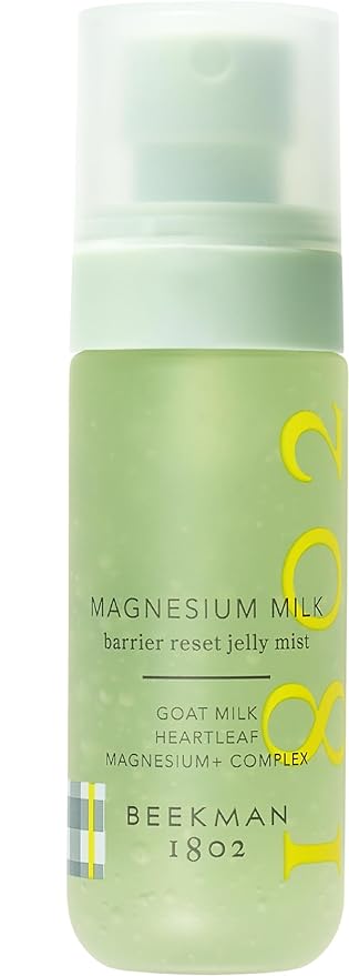 Beekman 1802 Magnesium Milk Barrier Reset Jelly Mist – Barrier Supporting Hydrating Face Mist with Magnesium & Goat Milk – Fragrance Free, Cruelty Free, Suitable for Sensitive Skin, 2.0 fl oz - Bloomnest