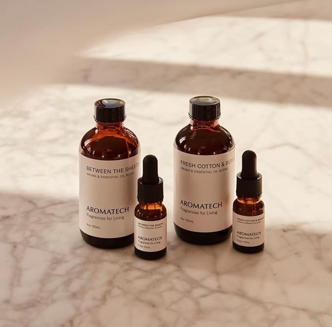 Aromatech Fresh Cotton and Bergamot Essential Oil Blend: Luxury Hotel Inspired Aromatherapy with Bergamot, Fresh Cotton & Sandalwood for Ultrasonic Diffusers & Nebulizers - 4 fl oz, 120 mL - Bloomnest