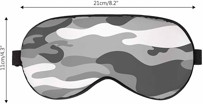 Camo Sleep Eye Mask Classic Abstract Military Camouflage Gray Men Women Sleep Mask with Adjustable Strap Eye Cover Eye Shade for Travel, Nap,Meditation - Bloomnest