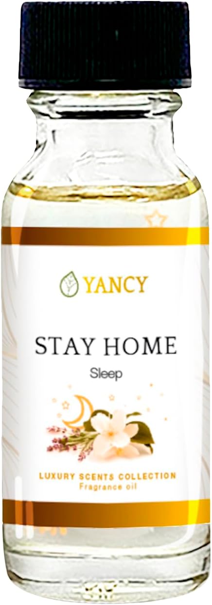 YANCY Stay Home Luxury Collection Fragrance Oil (1/2 oz), Cozy Vanilla and Amber Scent, Perfect for Diffusers, Oil Burners & Aroma Lamps, Comforting Home Scent for Relaxation & Unwinding YancySpa