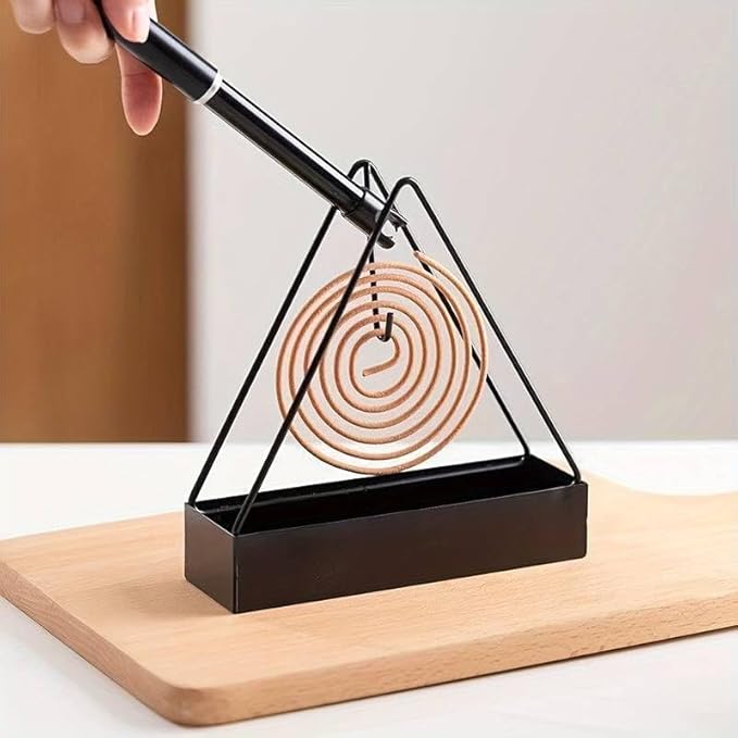 Designer Portable Iron Mosquito Coil Holder 2 pcs Sets with Handle - Fireproof Material Incense Holder - Bloomnest