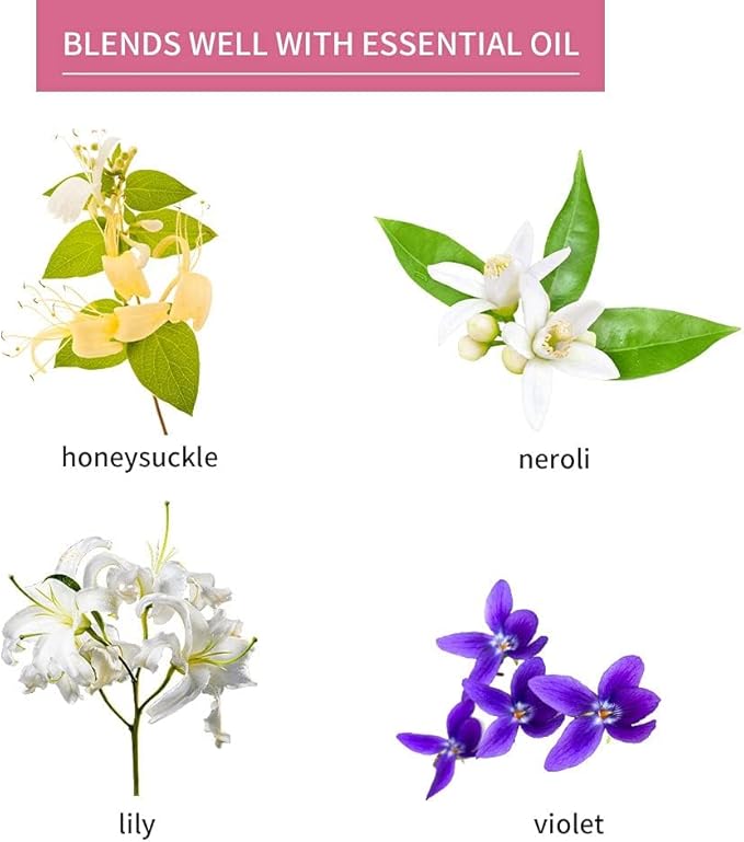 Sedbuwza Lotus Essential Oil, Pure Organic Lotus Fragrance Oil for Diffuser, Humidifier, Soap, Candle, Perfume Sedbuwza