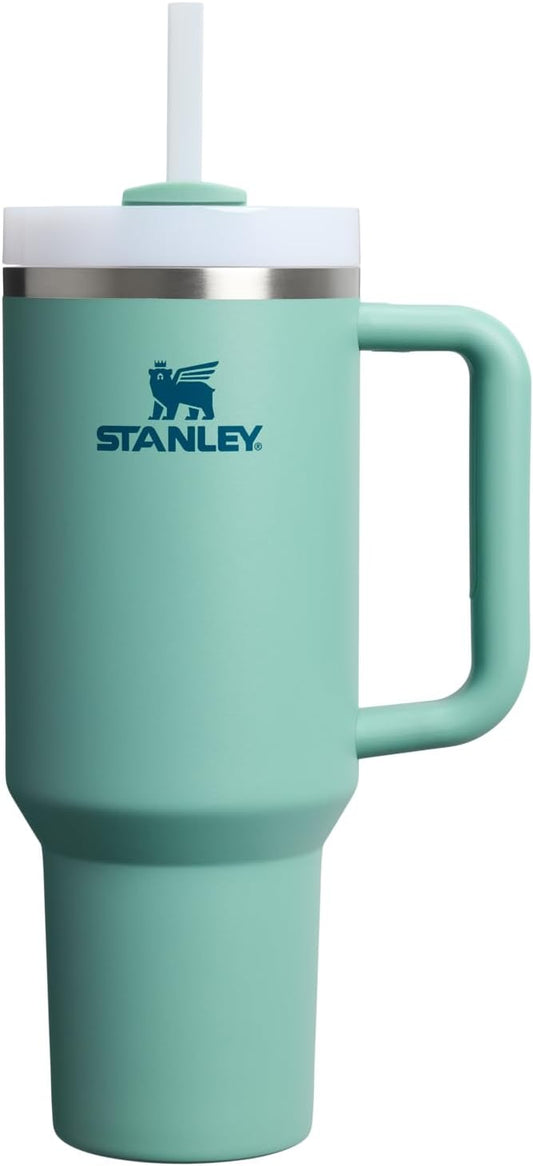 STANLEY Quencher H2.0 Tumbler with Handle and Straw 40 oz | Flowstate 3-Position Lid | Cup Holder Compatible for Travel | Insulated Stainless Steel Cup | BPA-Free | Spring Green Stanley