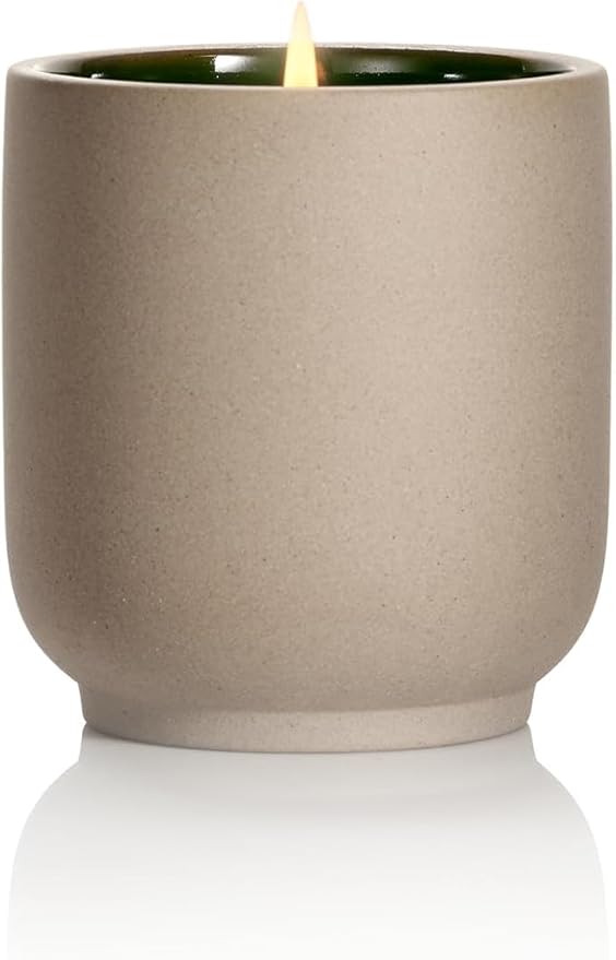Homecourt Luxury Scented Candle, 60-Hour Burn Time, Soy Wax Blend & Organic Cotton Wick, Kiln-Fired Reusable Ceramic Vessel, Cocomoi, 8 oz - Bloomnest