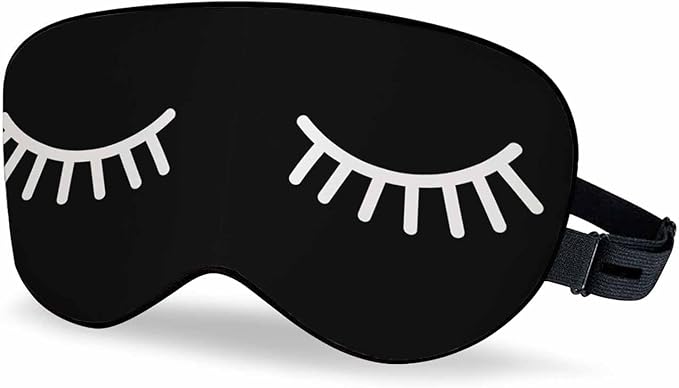 Silk Eyelashes Sleep Mask for Men Women, Adjustable Strap, Light Blocking, Comfortable, Perfect for Travel, Nap, Meditation - Bloomnest