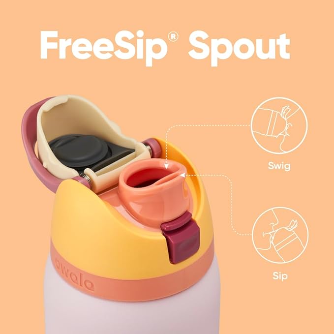Owala FreeSip Insulated Stainless Steel Water Bottle with Straw for Sports and Travel, BPA-Free, 32 Ounce, Candy Store Owala